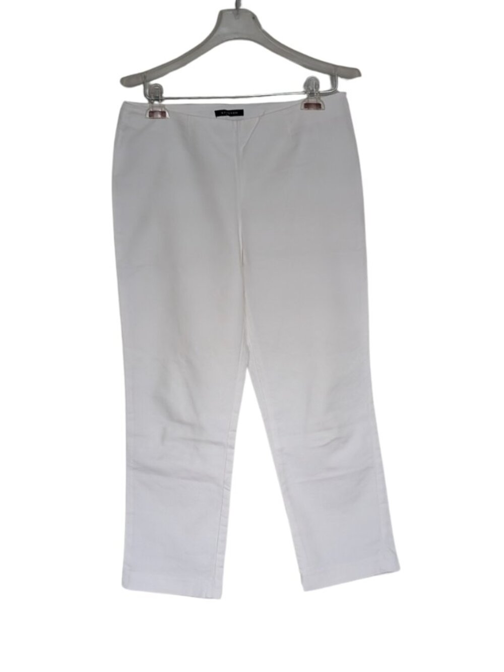 Jones & Co. White Stretch Ankle Pants Size 6 Petite Workwear Summer Trousers